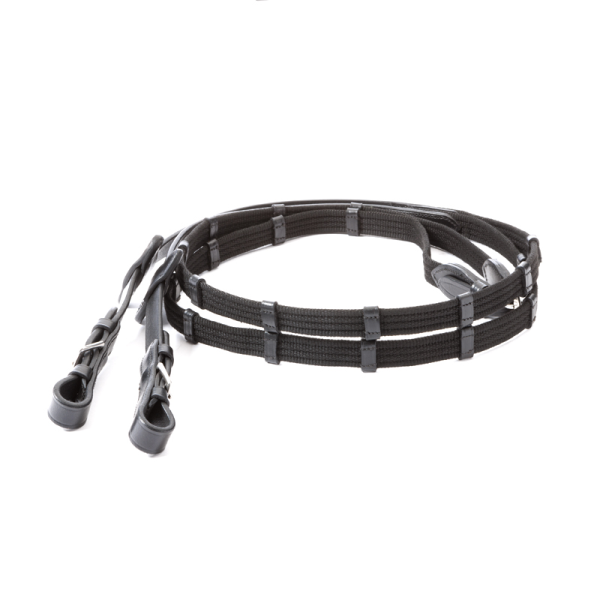 KAVALKADE　ハーフピッチ布手綱　黒　224-21